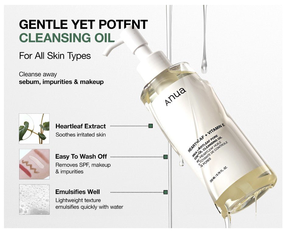 ANUA Heartleaf Pore Control Cleansing Oil 200ml