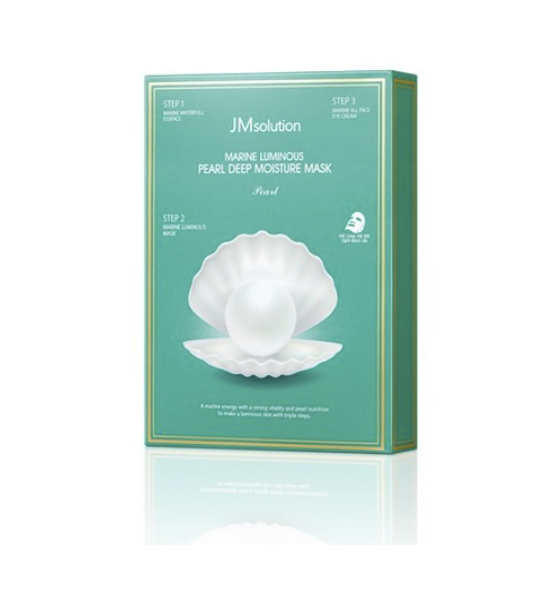 JM SOLUTION Marine Luminous Pearl Deep Moisture Mask Sheet 10 Sheets