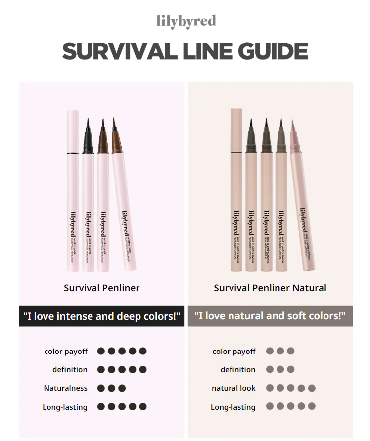 LILYBYRED AM9 to PM9 Survival Penliner Natural (4 Colors)