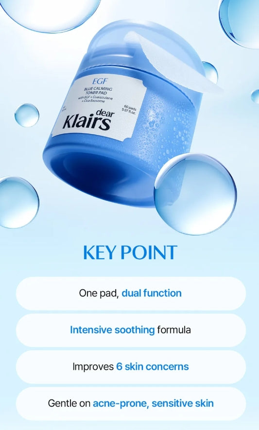 DEAR KLAIRS EGF Blue Calming Toner Pad 150 ml