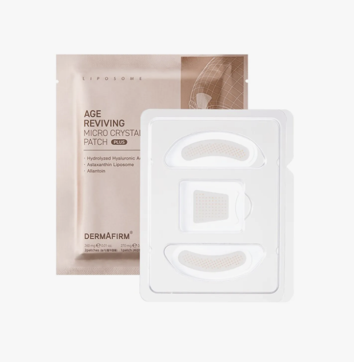DERMAFIRM Age Reviving Micro Crystal Patch Plus (For nasolabial folds 2P + for between the brows 1P)